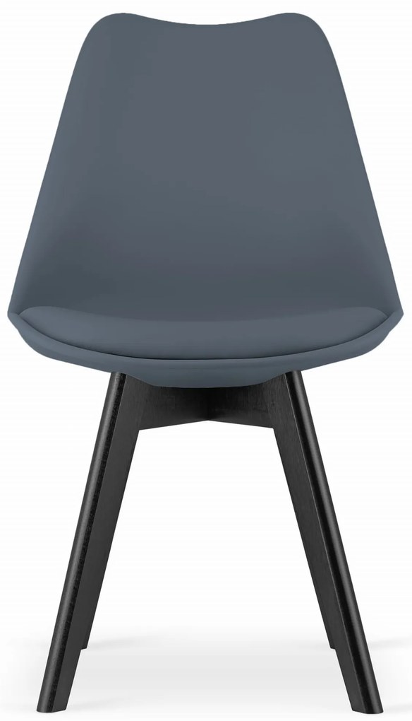 OFERTA Scaun gri inchis BALI MARK cu picioare negre, clasa II calitate.