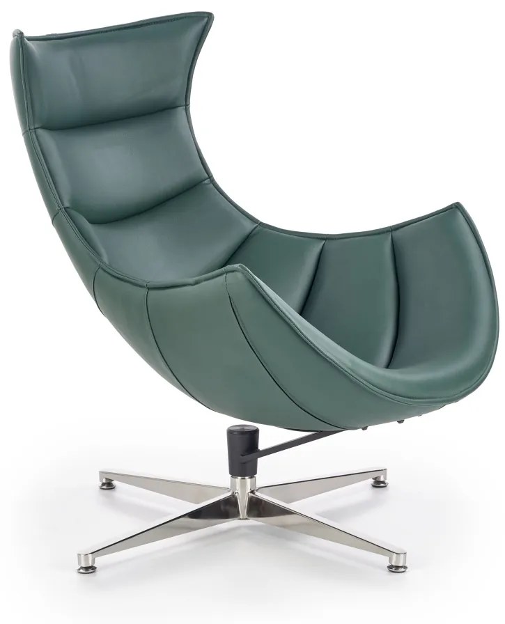 Fotoliu tapitat Luxor verde - H 96 cm