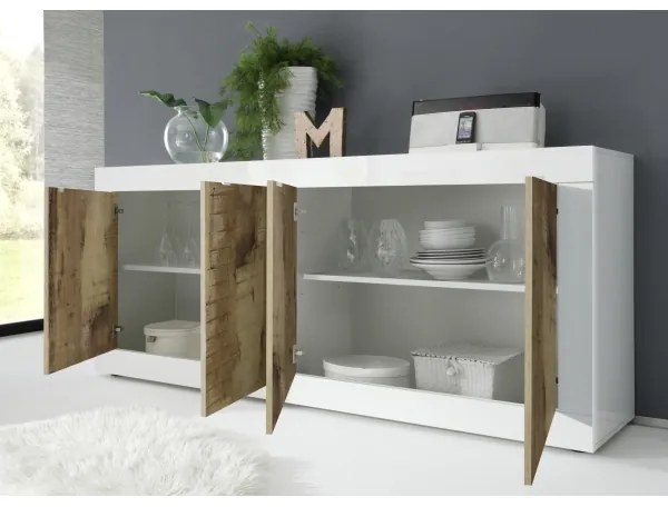 Comodă NERILA albă/maro