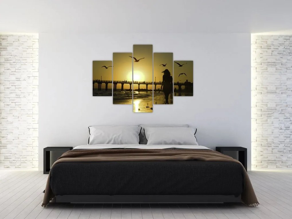 Tablou - Plimbare pe plajă (150x105 cm)