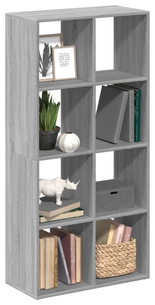 vidaXL Bibliotecă/separator cameră gri sonoma 69,5x29x137,5 cm lemn