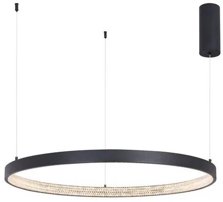 Lustra LED dimabila, design modern PRESTON, 80cm negru NVL-9865180