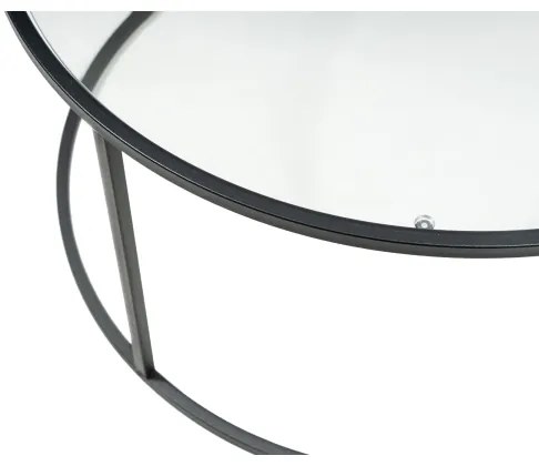 Măsuță de cafea BERLIN 45x80 cm negru/transparent