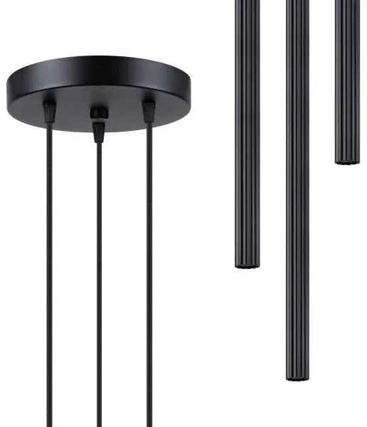 Lustră pe cablu Sollux SL.1341 ARCHE 3xG9/8W/230V negru