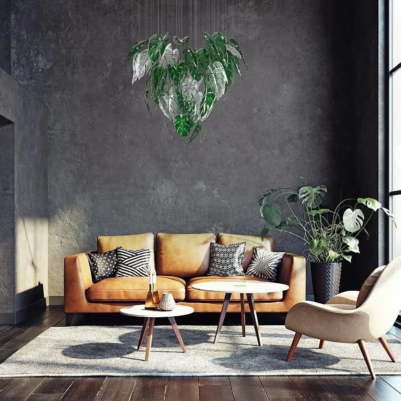 Element decorativ suspendat design frunze care cad din tavan MONSTERA DELICIOSA big