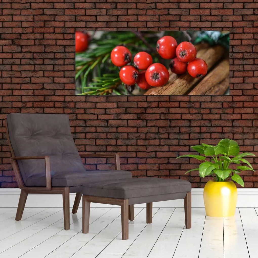 Tablou cu rowan și scorțișoară (120x50 cm)