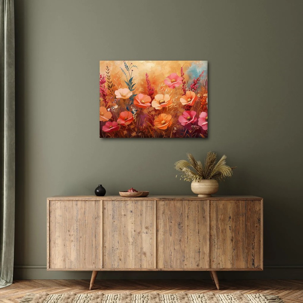 Tablou - Flori de pajiște, pictură (70x50 cm)