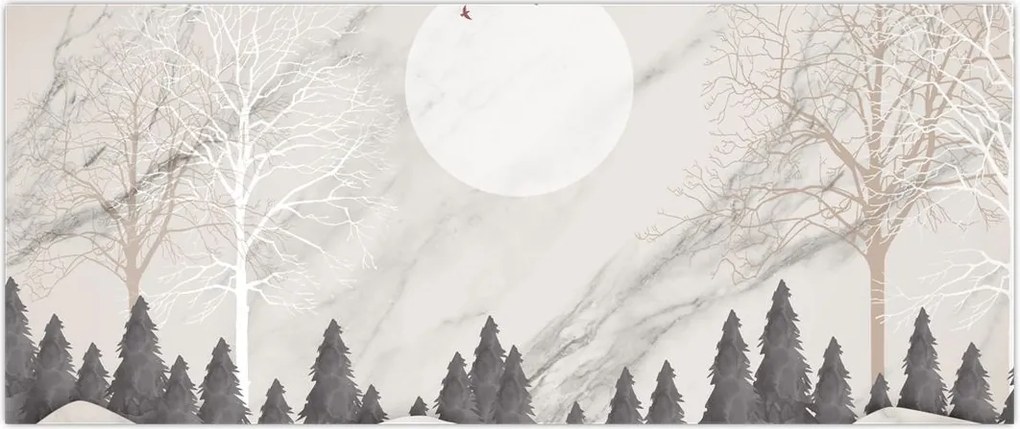 Tablou - Peisaj de iarnă (120x50 cm)