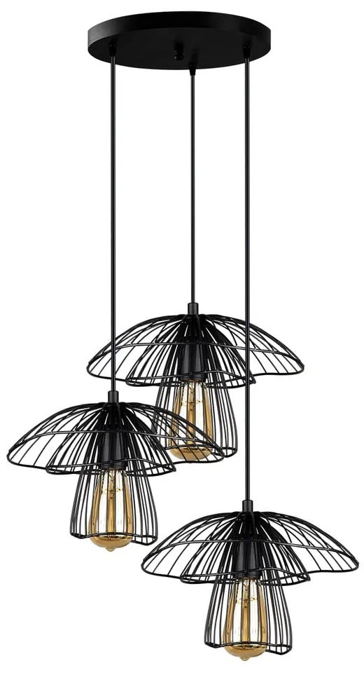 Lustră Squid Lighting Root, înălțime 117 cm, negru