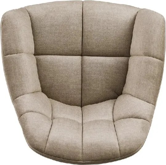 Set de 2 scaune pivotante PAPILLON catifea greige/ bej