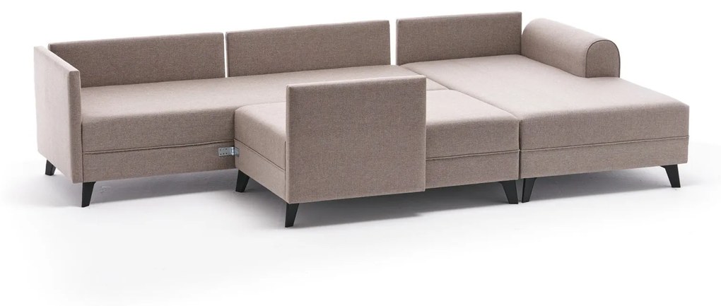 Canapea extensibilă de colț Belen - Cream