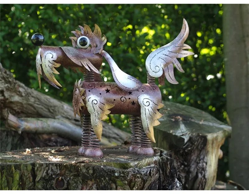 Figurina metal Dog, 44x18x57 cm