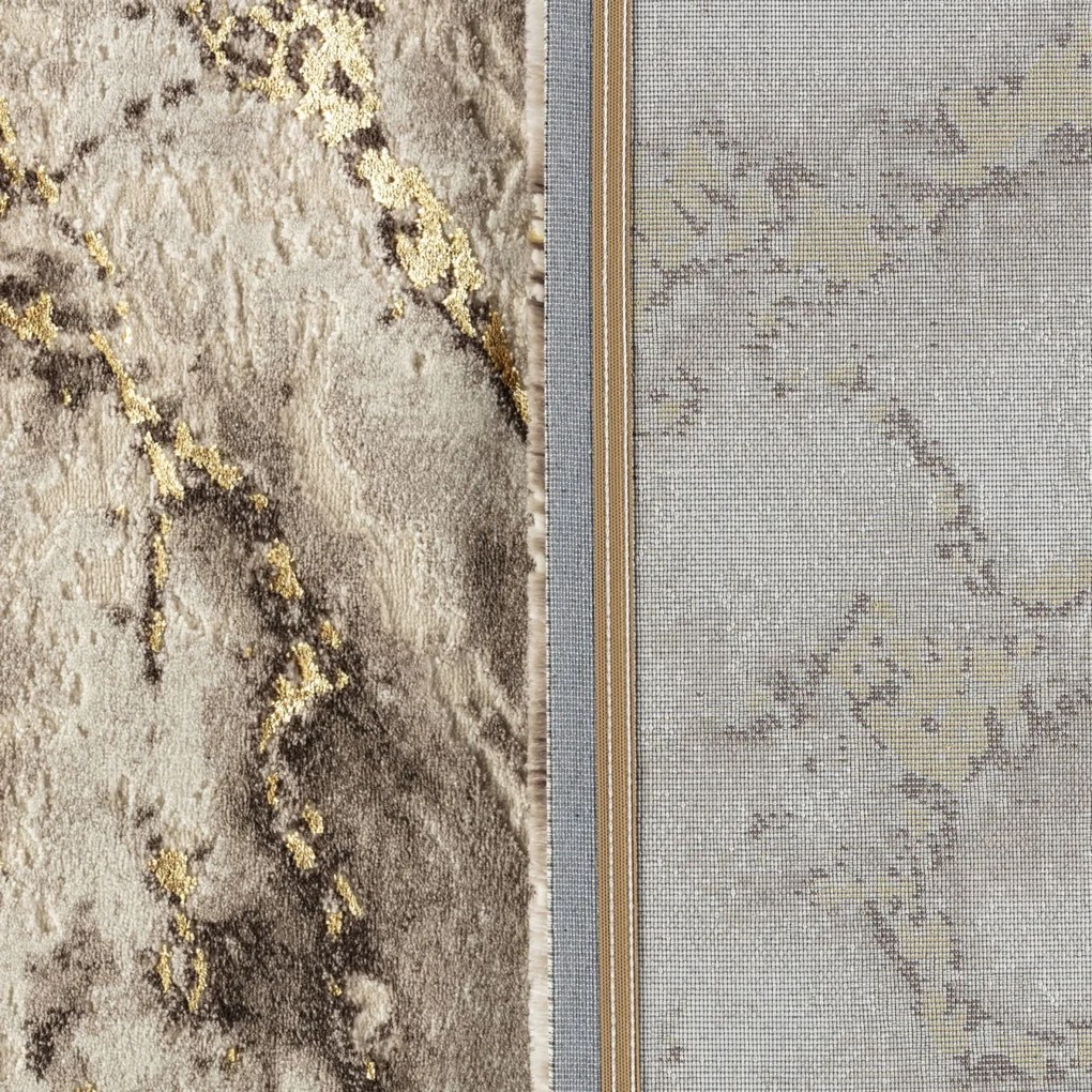 Covor Modern Living , Dormitor Dreptunghiular Marmara T160A Crem Gold (Alege dimensiunea: 150 x 230)