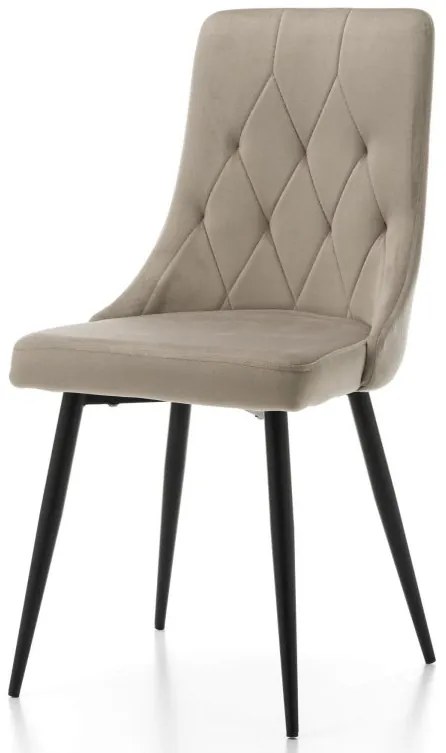 JAKS Scaun de sufragerie Caren velur bej închis