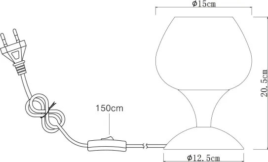 Lampă de masă Globo 15548T2G MAXY 1xE27/40W/230V