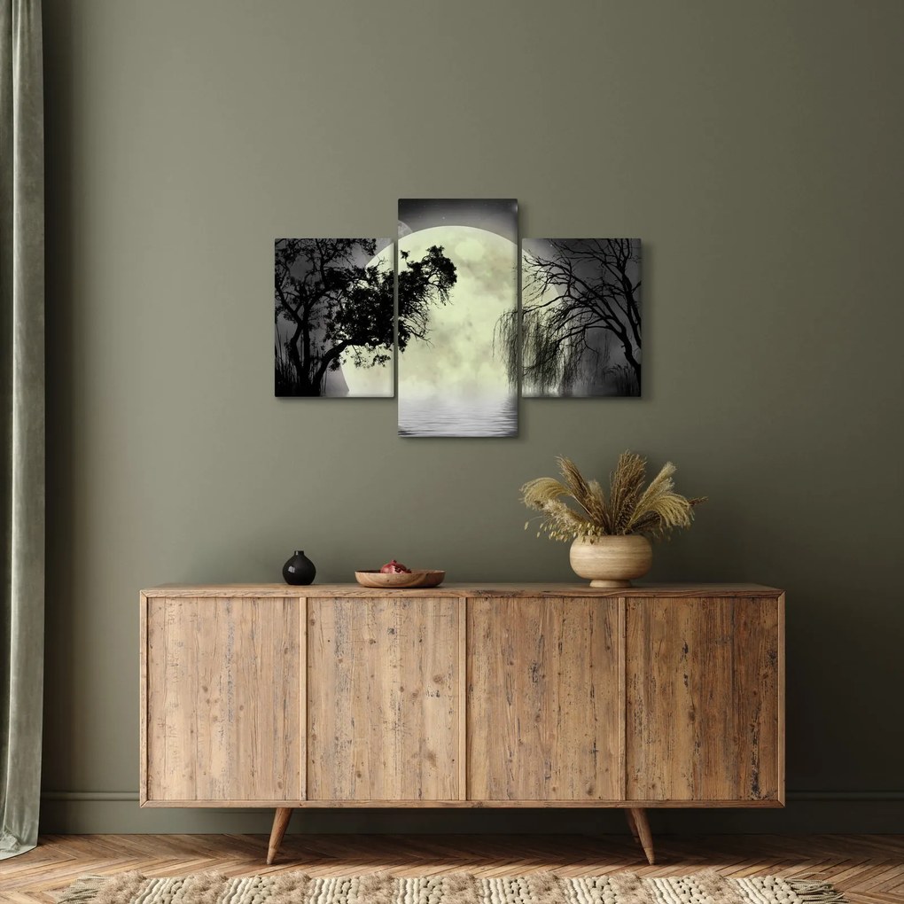 Tablou - Lună plină deasupra apei (90x60 cm)