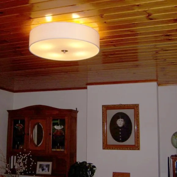 Plafonieră rustică albă 50 cm - Drum