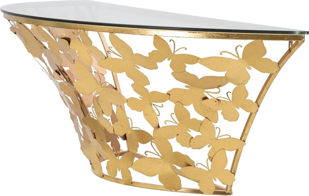 Consola Butterflies, Mauro Ferretti, 120x40.5x37.2 cm, fier, auriu