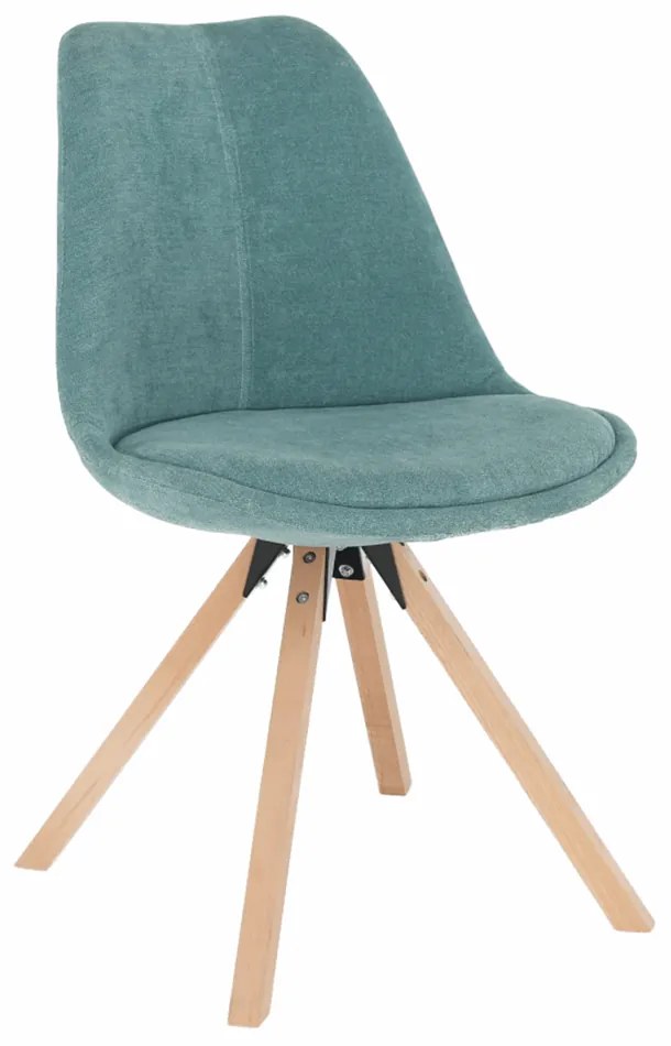 Scaun, material textil verde mentol/lemn fag, SABRA
