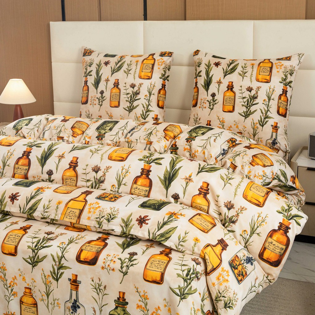 Lenjerie de pat din microfibra APOTHECARY crem Dimensiune lenjerie de pat: 70 x 90 cm | 140 x 200 cm