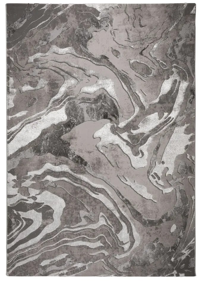 Covor gri/argintiu 80x150 cm Marbled – Flair Rugs