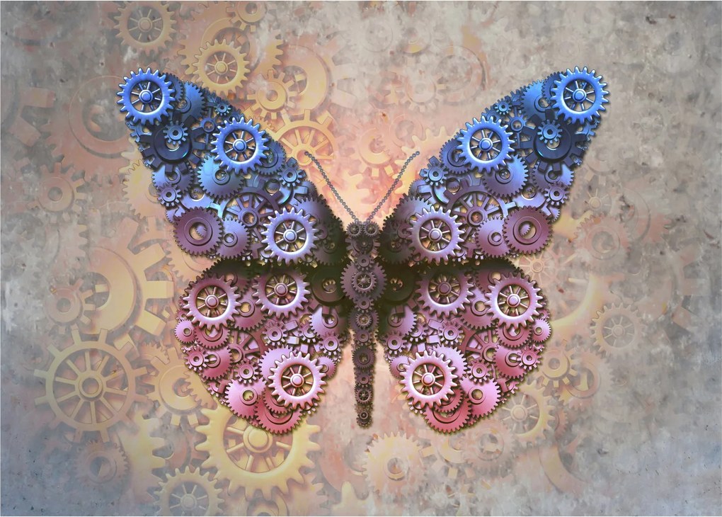 Tablou - Fluture steampunk (70x50 cm)