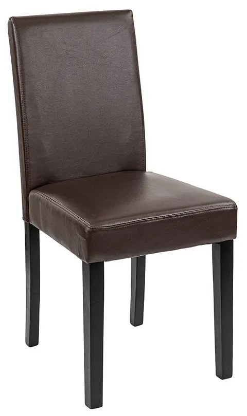 Scaun de sufragerie Kelly din piele maro