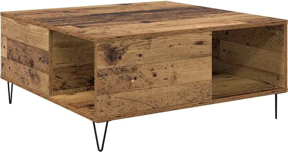 vidaXL Masă de cafea Lemn Vechi 80 x 80 x 36,5 cm Lemn compozit