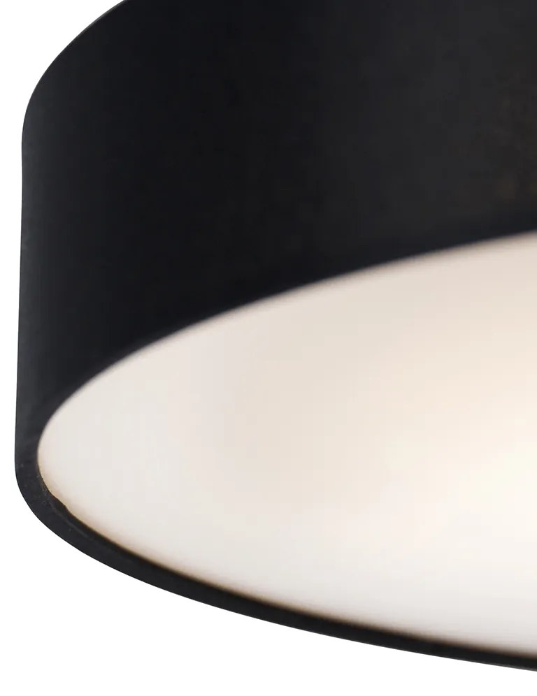 Plafoniera inteligentă neagră 40 cm cu LED RGB - Taiko