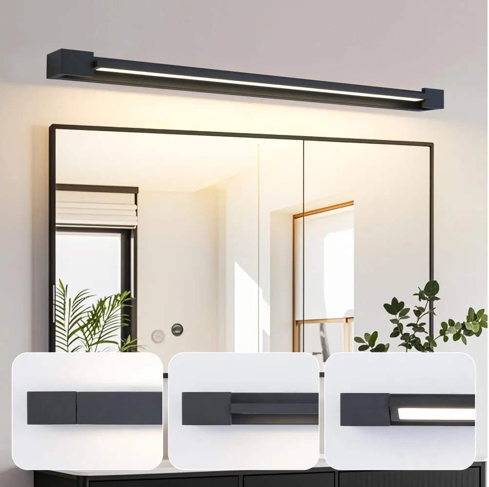 Brilagi - Iluminare LED pentru oglindă de baie AQUA LINE LED/28W/230V 100 cm IP44 negru