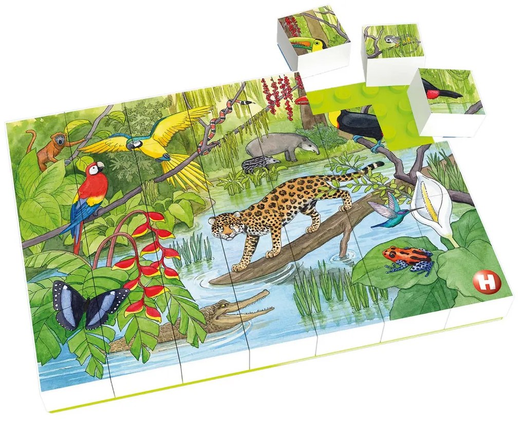 Puzzle Animale exotice Hubelino (35 piese)
