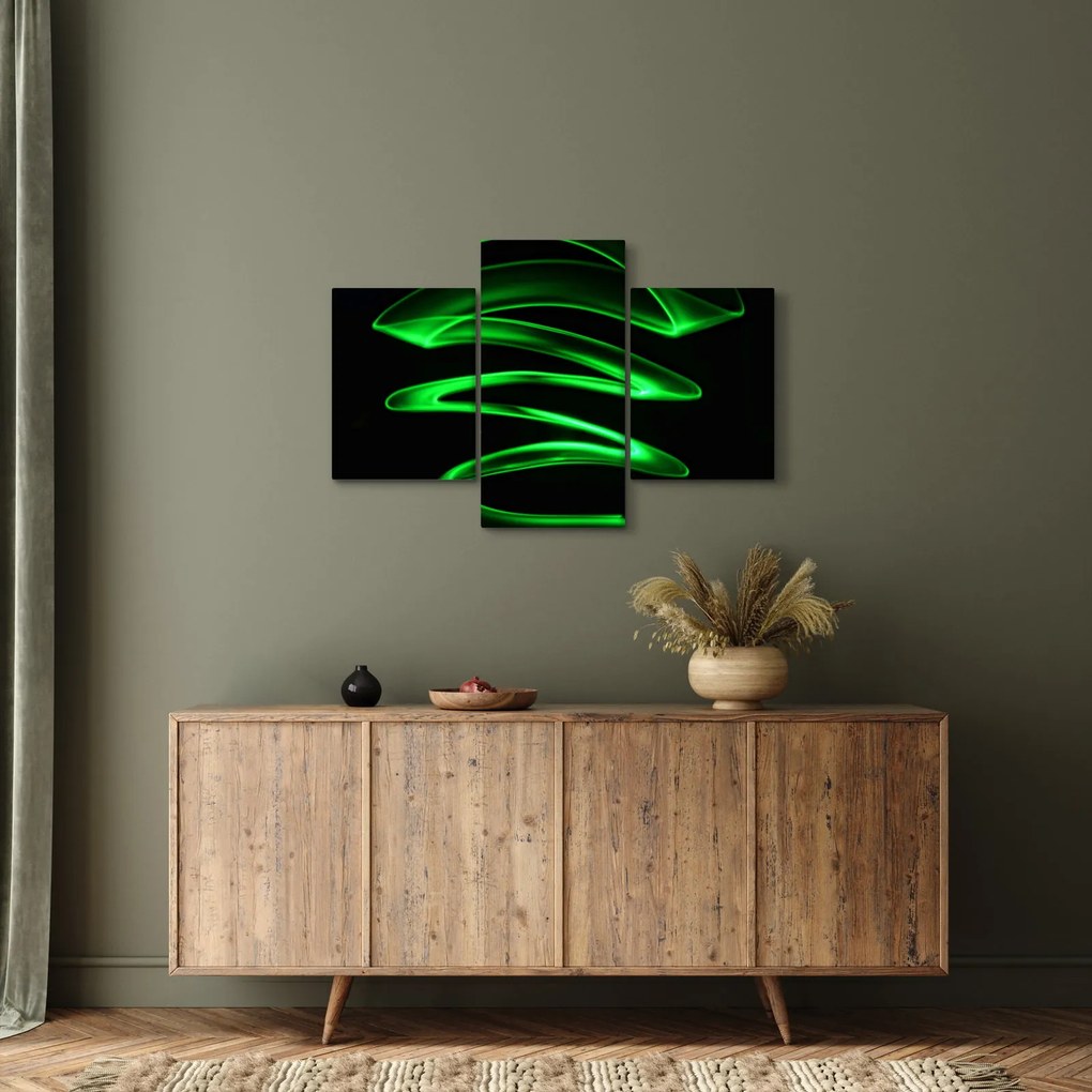 Tablou - valuri neon (90x60 cm)