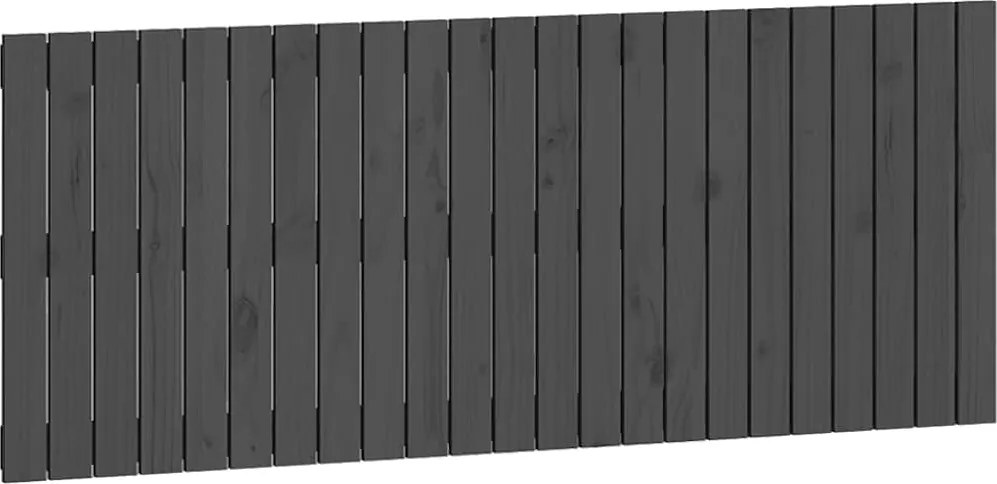 vidaXL Tăblie de pat pentru perete, gri, 147x3x60 cm, lemn masiv pin