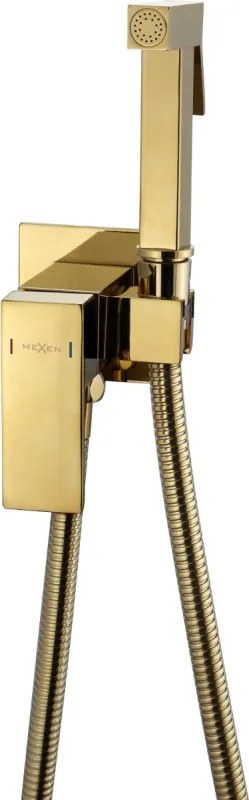 Mexen Cube baterie bideu încastrate cu set punctual, aurie - 7599150-50
