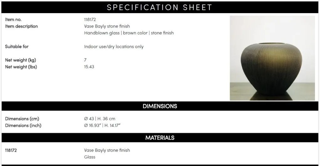 Vaza design LUX Bayly