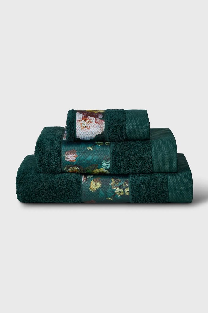 Prosoape Essenza Home Fleur, verde inchis verde 30x50 cm