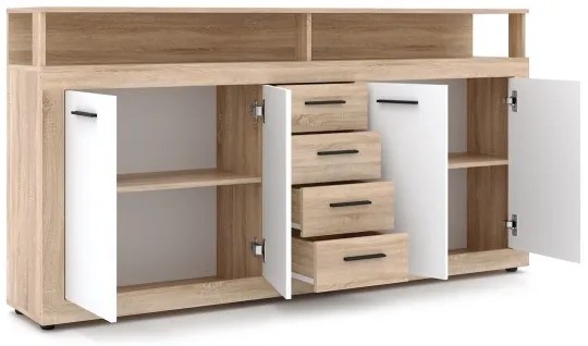Comodă RUNA stejar sonoma/albă