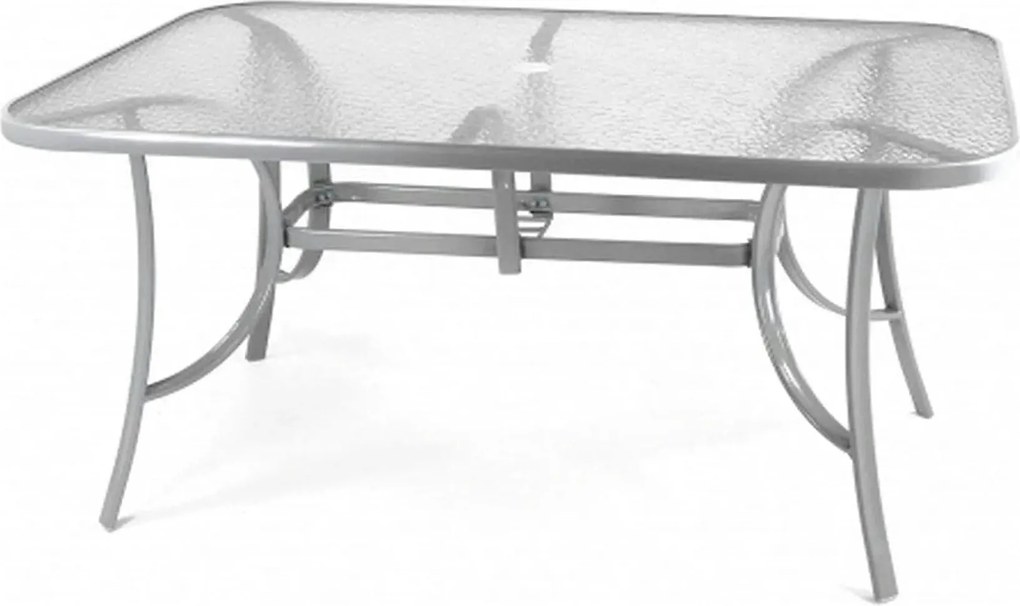 Masa MOSLER, sticla/metal, 150x90x72 cm