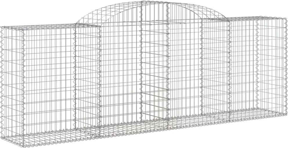vidaXL Coș gabion arcuit, 300x50x100/120 cm, fier galvanizat