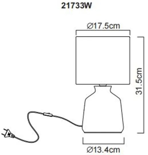 Lampă de masă Globo 21733W RELA 1xE14/40W/230V