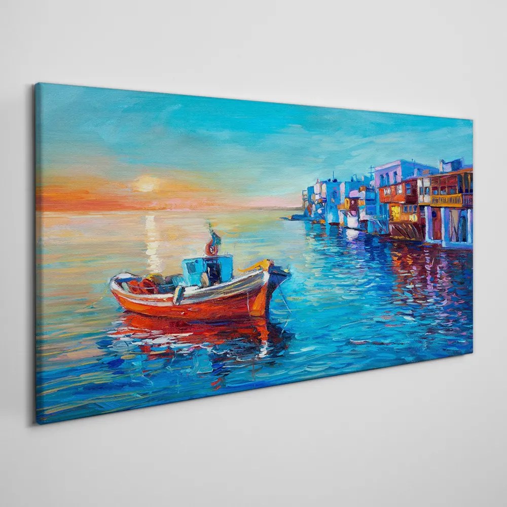 Tablou canvas apus de soare de mare