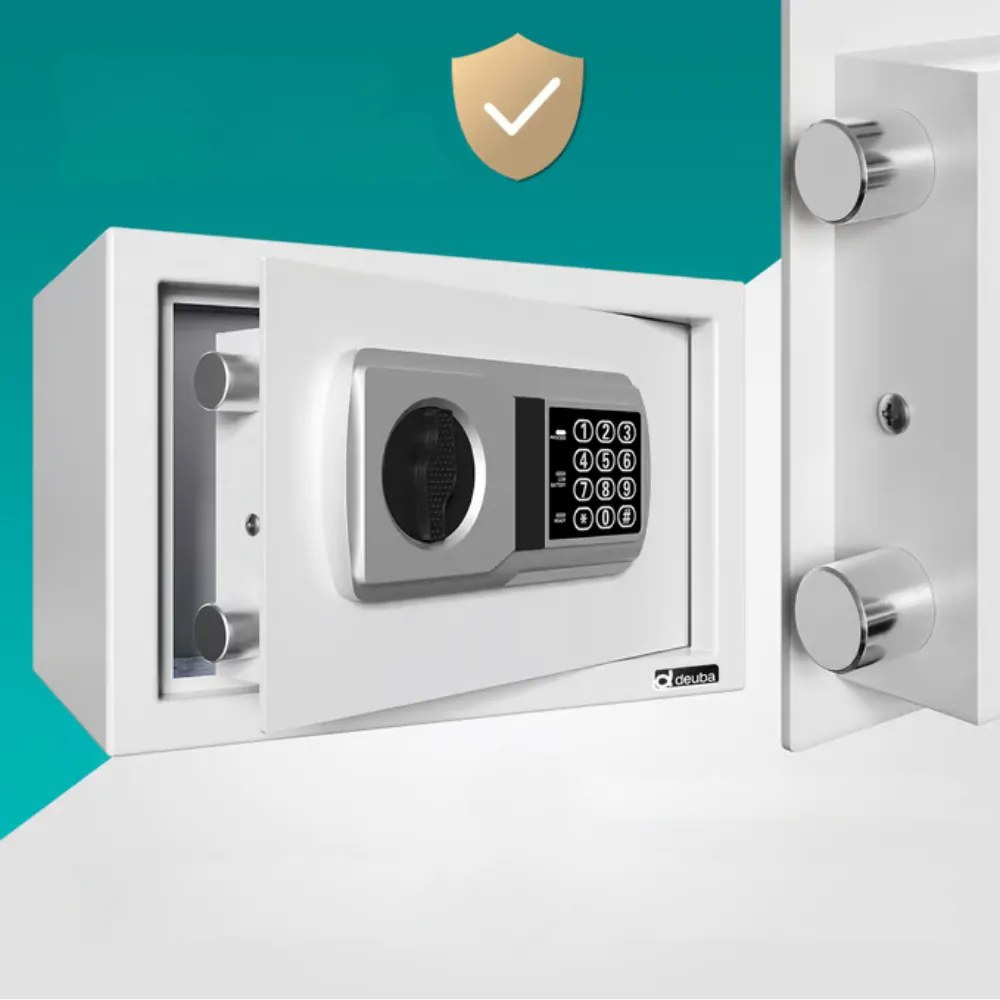 Seif electric pentru mobilă SAFETY, 31x20x20cm, argintiu Deuba