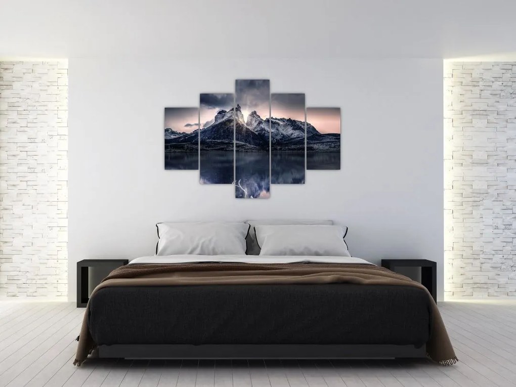 Tablou lacul cu munte (150x105 cm)