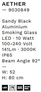 Stalp LED iluminat exterior decorativ IP65 AETHER 2 H-80cm