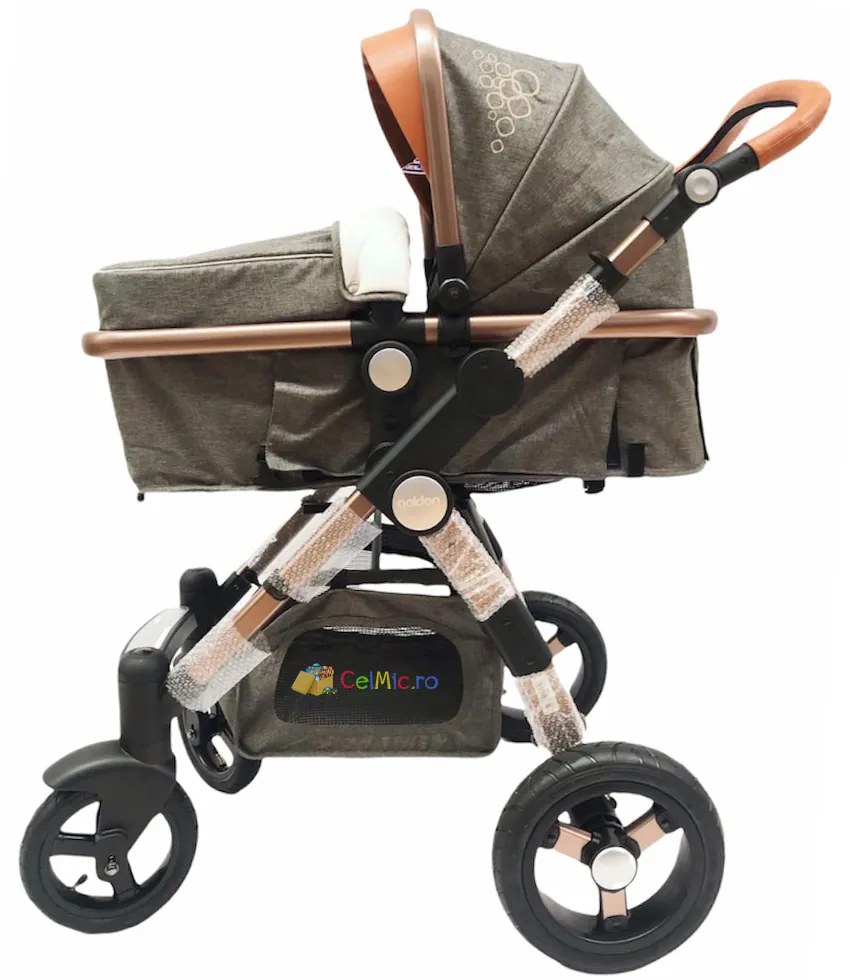 Carucior 3 in 1 cu landou transformabil sport, 0-36 luni, Gri - CPC-14-gri