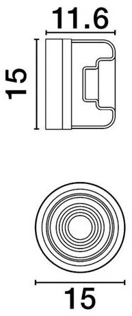 Aplica LED stil minimalist Doris auriu