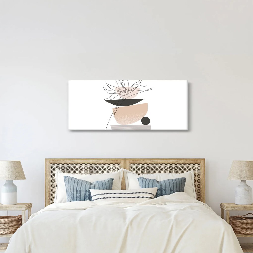 Tablou - Linie de artă flori N⁰1 (120x50 cm)