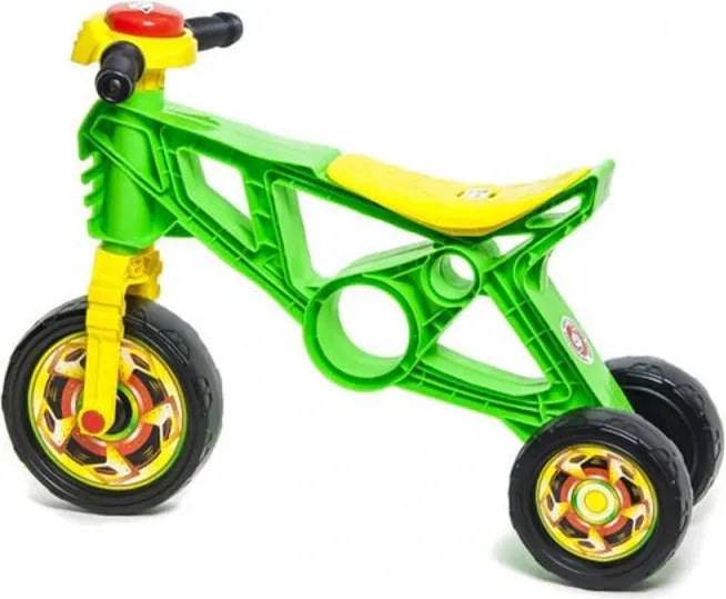 Tricicleta tip motocicleta fara pedale pentru copii MOTO ORION™, Model sport, Stabilitate marita, Verde