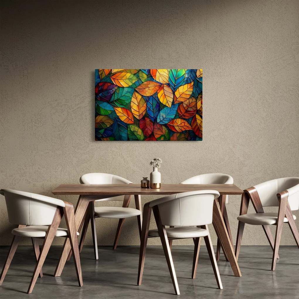 Tablou - Mozaic din frunze (90x60 cm)
