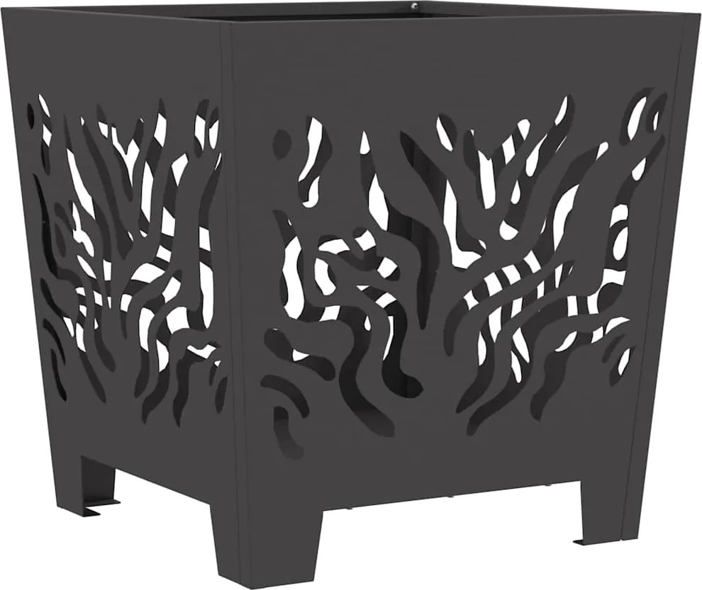 vidaXL Cuptor de foc Negru 40 x 40 x 40 cm Oțel